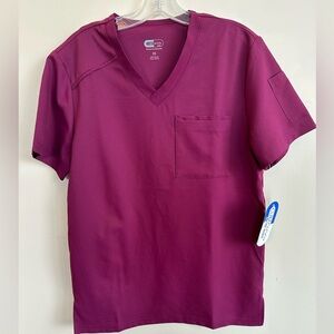 Koi Cureology Scrub Top in Wine
